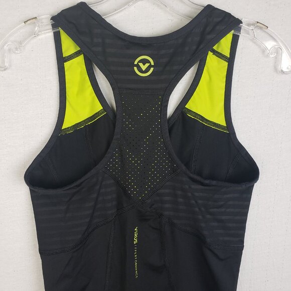 Virus Intl Ascend Singlet Powerlifting Weightlifting Black Neon Green size M - Picture 6 of 11